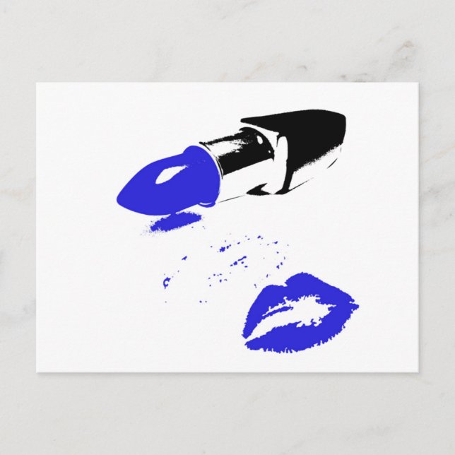 Lip Stick Kiss Postkarte (Vorderseite)