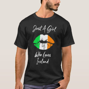 Lip Women's Girls Liebe Irland Flagge T-Shirt