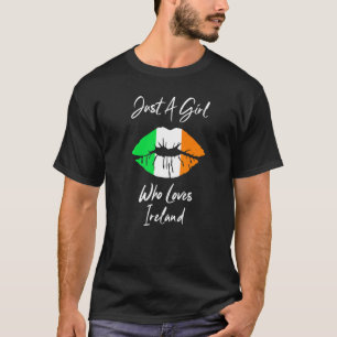Lip Women's Girls Liebe Irland Flagge T-Shirt