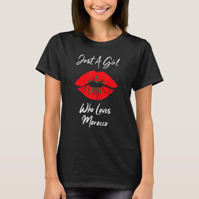 Lip Women's Girls Love Flag Morocco T-Shirt (Vorderseite)