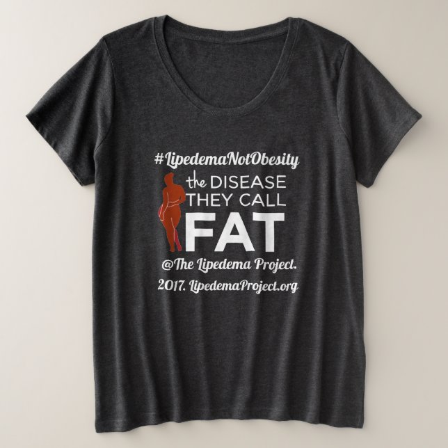Lipedema Projekt #LipedemaNotFat Shirt 2017 (Design vorne)