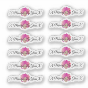 Lipgloss-Verpackung mit Logo-Aufkleber für Frauen  Aufkleber