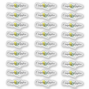 Lipgloss-Verpackungs-Logo-Zitronen-Branding-Aufkle Aufkleber