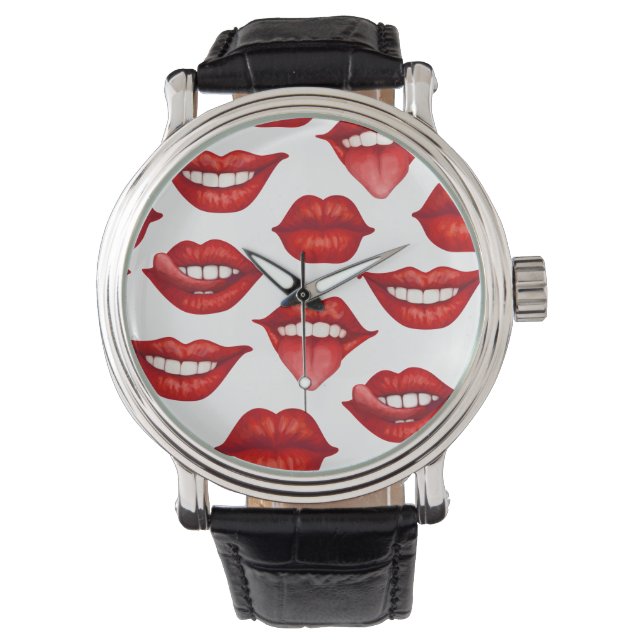 Lippen Armbanduhr (Vorderseite)