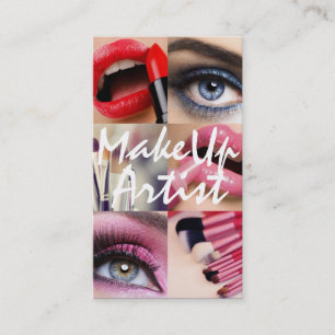 Lippen Augen Pinsel MakeUp Artist, Kosmetik, Salon Visitenkarte