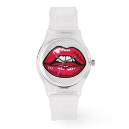 Lippen beobachten armbanduhr
