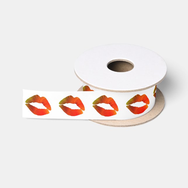 Lippen Custom 1.5 in Wide Satin Ribbon, 2 Yard Spo Satinband (Spule)
