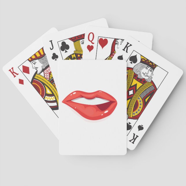 Lippen der Frauen Spielkarten (Rückseite)