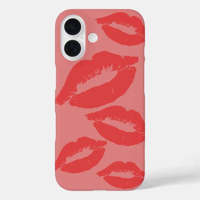 Lippen-Design-Handy-Gehäuse iPhone 16 Hülle (Rückseite)