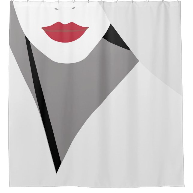 Lippen Duschvorhang (Vorderseite)