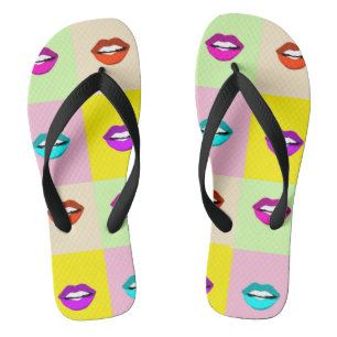 Lippen für Erwachsene, breite Streifen Flip Flops