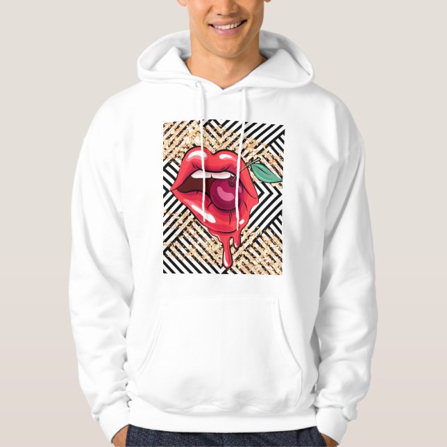 Lippen Hoodie (Vorderseite)