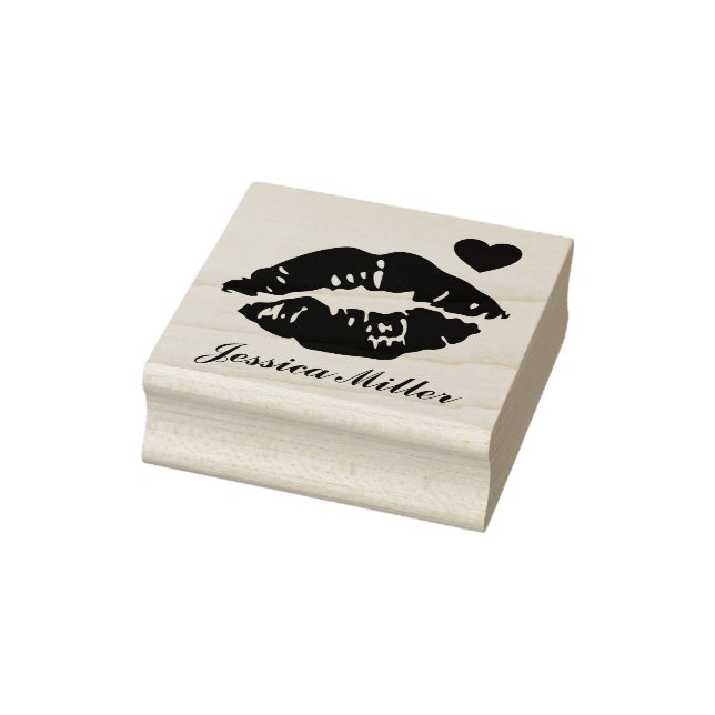 Lippen-Individuelle Name küssen Gummistempel (Stempel)