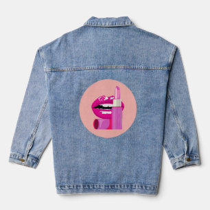 Lippen Jeansjacke