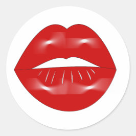 Lippen-Junggeselinnen-Abschied Runder Aufkleber