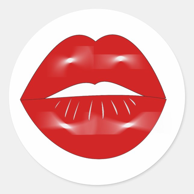 Lippen-Junggeselinnen-Abschied Runder Aufkleber (Vorderseite)