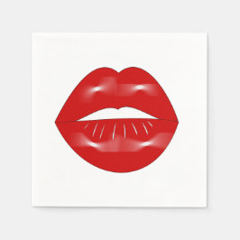 Lippen-Junggeselinnen-Abschied Serviette