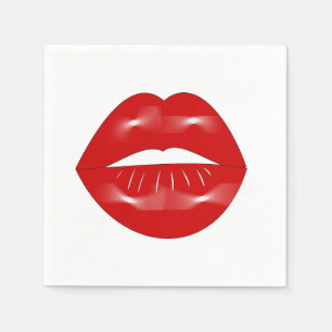 Lippen-Junggeselinnen-Abschied Serviette