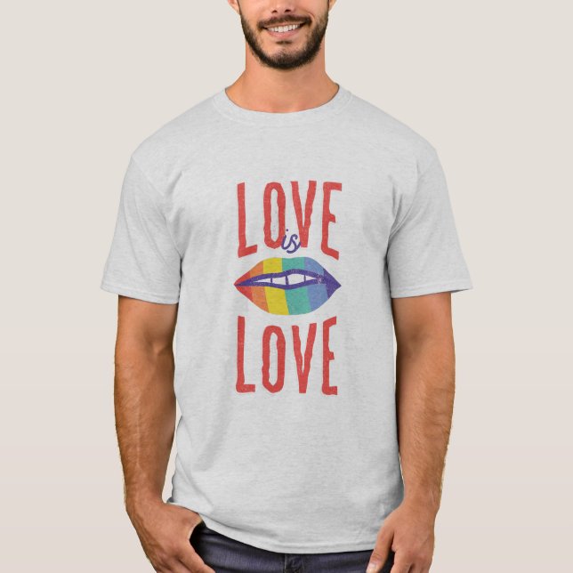 Lippen Liebe ist Liebe T-Shirt (Vorderseite)