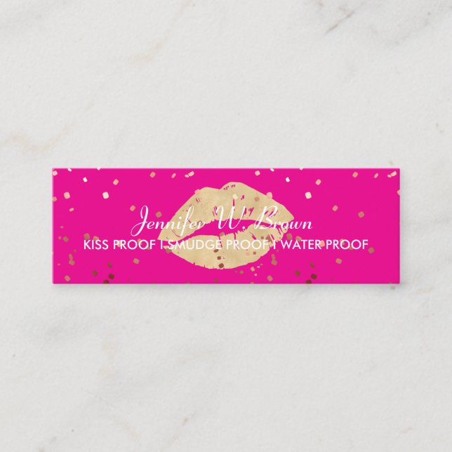 Lippen Lipstick-Kosmetiksalon für Distributoren Mini Visitenkarte (Vorderseite)