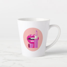 Lippen Milchtasse