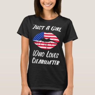 Lippen Mouth Liebe American Flag Clearwater T-Shirt