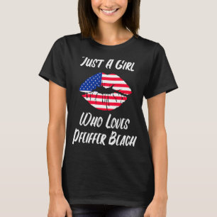 Lippen Mouth Liebe American Flag Pfeiffer Beach T-Shirt