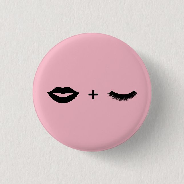 Lippen + Peitschen-Button Button (Vorderseite)