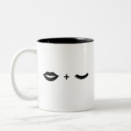 Lippen + Peitschen grafisch Zweifarbige Tasse