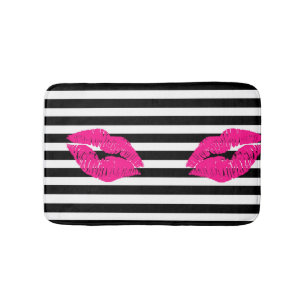 Lippen, Pinklippen, zacken Lippen, bilden Kunst, Badematte