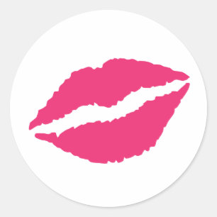 Lippen Runder Aufkleber