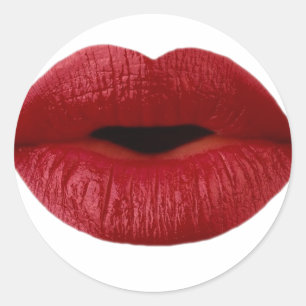 LIPPEN RUNDER AUFKLEBER