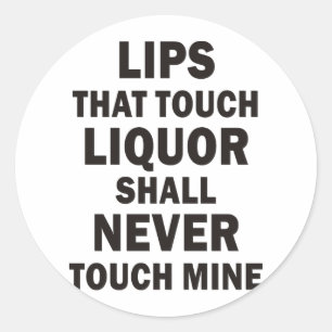 Lippen Runder Aufkleber