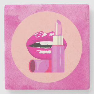 Lippen Steinuntersetzer