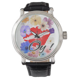Lippen und Blume Armbanduhr
