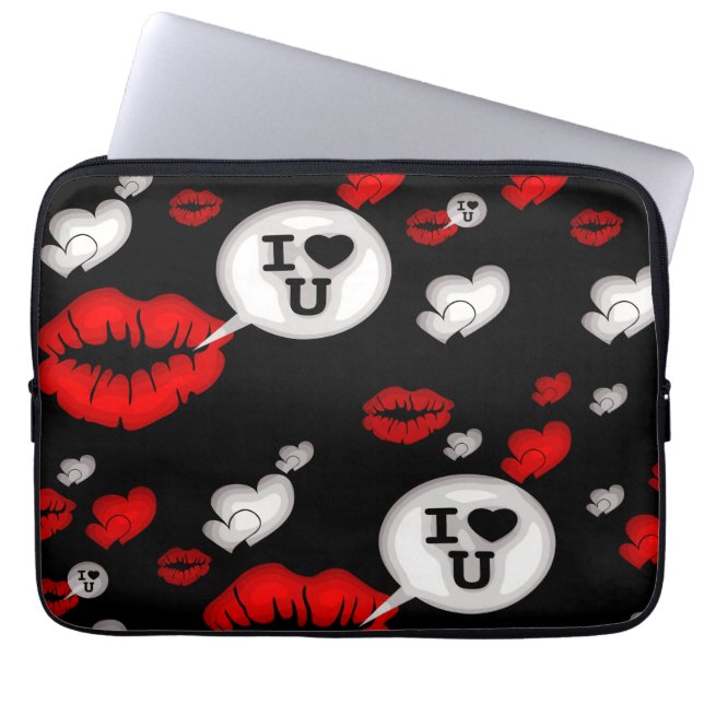 Lippen und Liebe Laptopschutzhülle (Vorderseite)