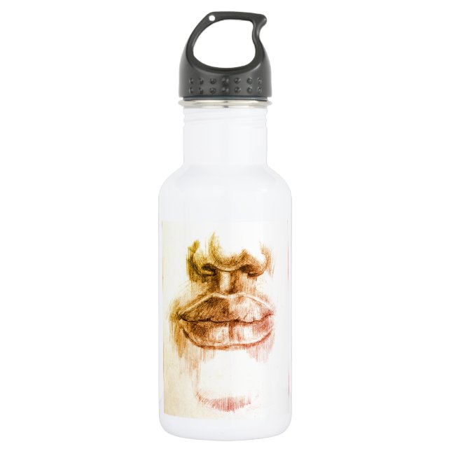 Lippen und Nocken Stift Wasserflasche (Vorderseite)