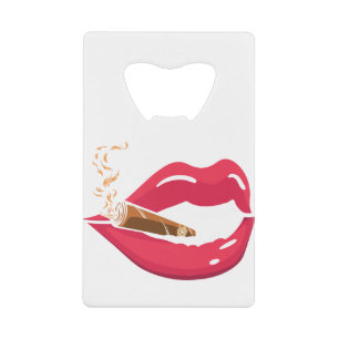 Lippen und Rauchen Geldbeutel Flaschenöffner