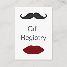 Lippen und Schnurrbart-Mod-Gift-Registrierungskart Begleitkarte
