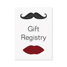Lippen und Schnurrbart-Mod-Gift-Registrierungskart