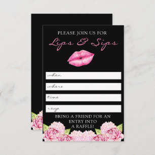 Lippen und Sips Lipsense Party Einladung