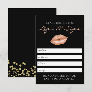 Lippen und Sips Lipsense Party Einladung