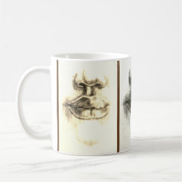 Lippen und Stifte Zeichnend Tasse