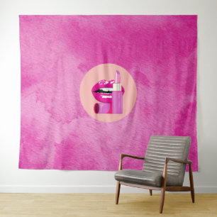 Lippen Wandteppich