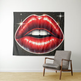 Lippen Wandteppich