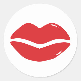 Lippenaufkleber Runder Aufkleber