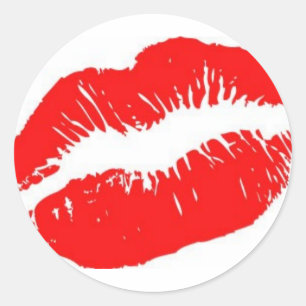 Lippenaufkleber Runder Aufkleber
