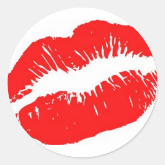 Lippenaufkleber Runder Aufkleber