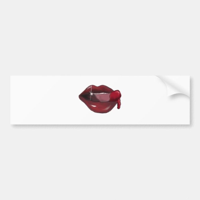 Lippenblut-Zahn-Glanz Autoaufkleber (Vorne)