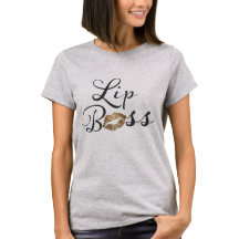 Lippenchef mit Goldkuss-T-Shirt
